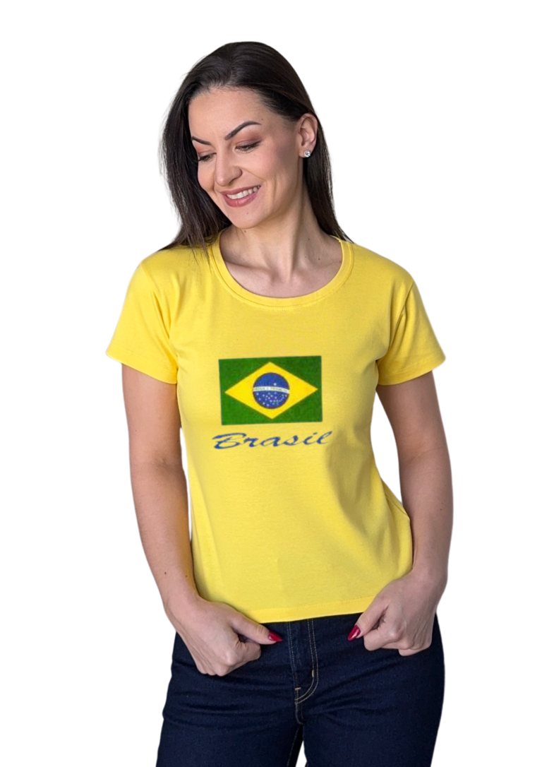Camiseta Estampada Amarela