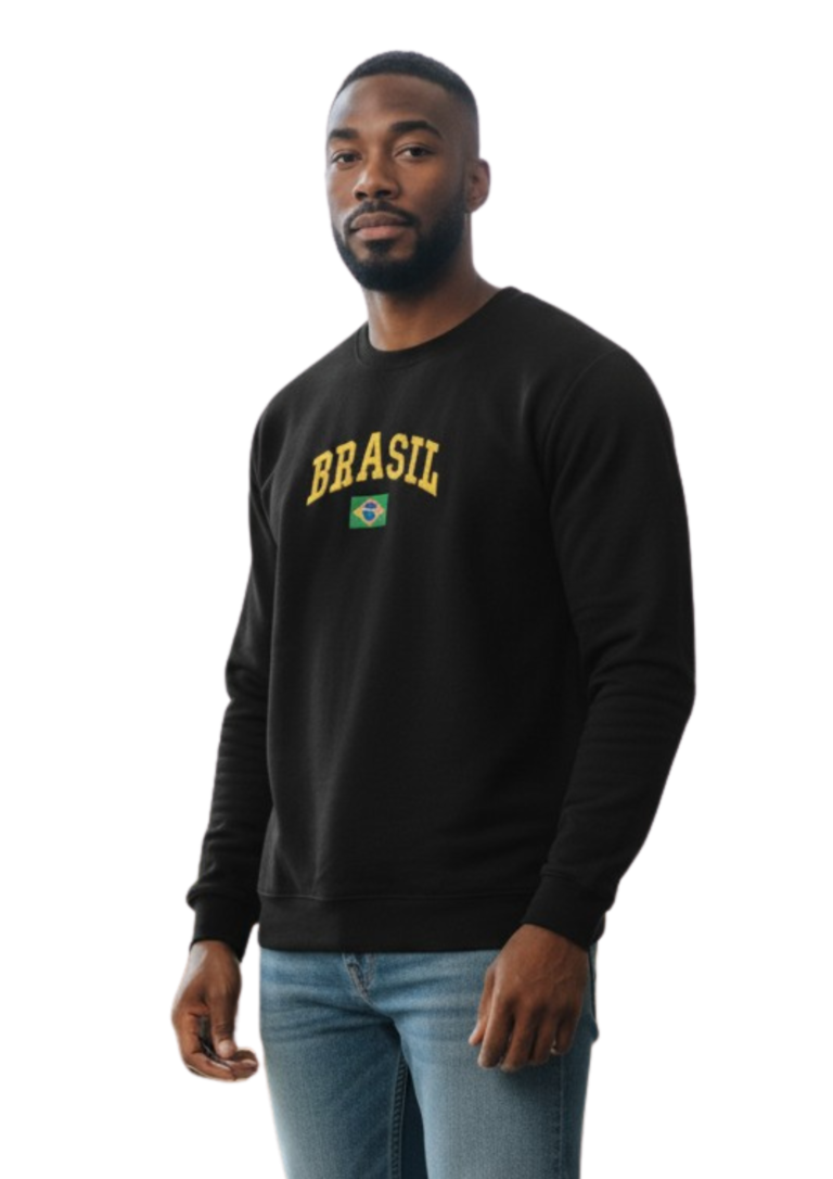 Moletom Gola Careca Preto